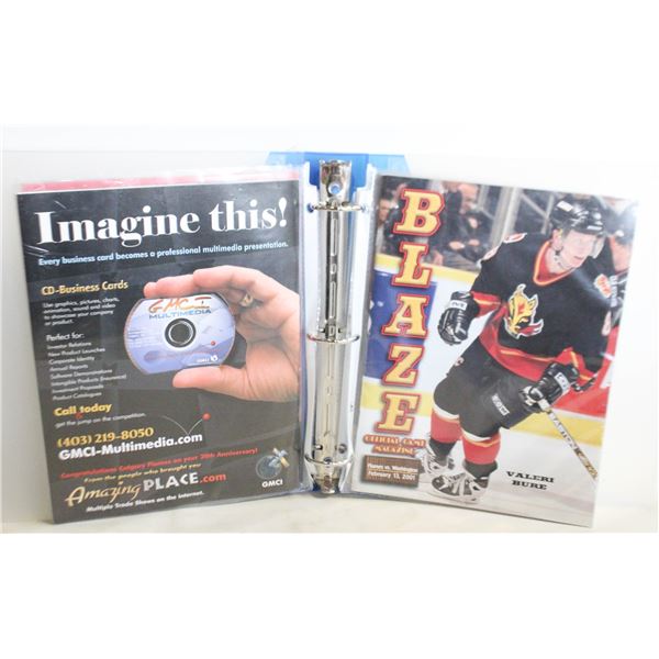 ESTATE BINDER OF COLLECTORS HOCKEY MAGAZINES