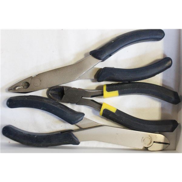 PLIERS MASTERCRAFT/STANLEY BRAND 3PC LOT
