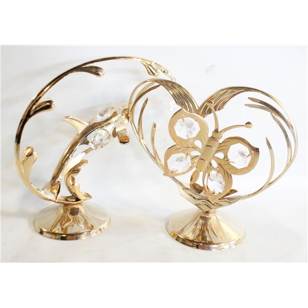 GOLD PLATED AUSTRIAN CRYSTAL BTRFLY,