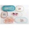 Image 1 : 6 TRINKET TRAYS-BTRFLY, CANDY,
