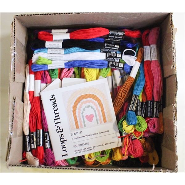 105 SKEINS OF EMBROIDERY FLOSS & BOOK