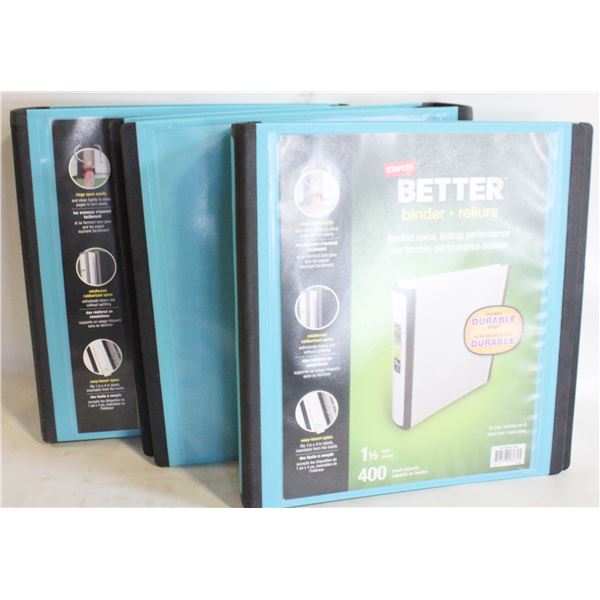 STAPLES "BETTER" BINDER 1-1/2" 400 SHEET CAPACITY