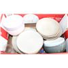 Image 1 : BOX OF ASSORTED HOUSEHOLD PLATES,