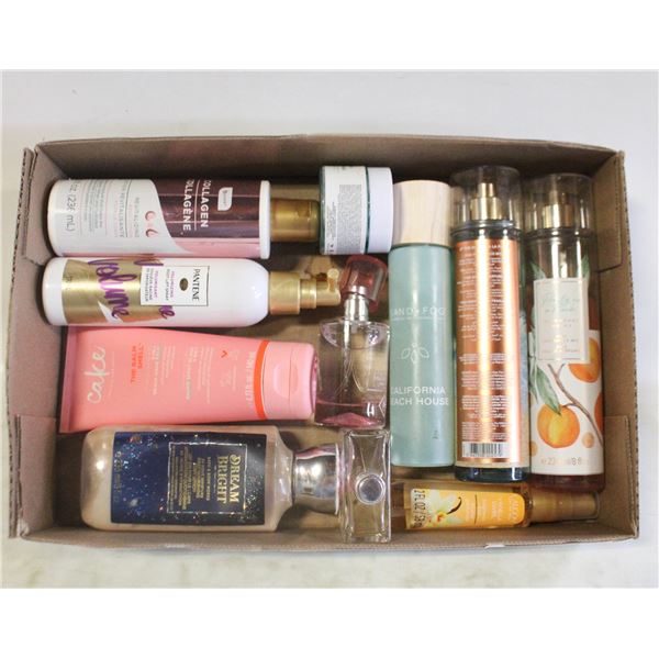 FLAT OF LADIES PRODUCTS AND SCENTS