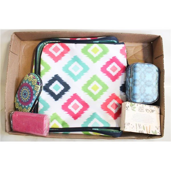 TRAVEL BAG FOR TOILETRIES & COSMETICS ASSORTED BOX
