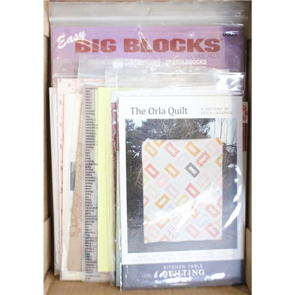 QUILTING PATTERNS - ASSORTED LOT