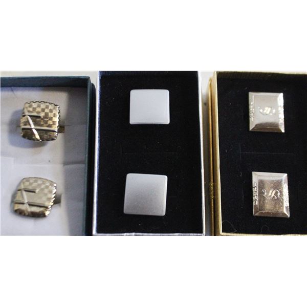 3 VTG. PAIRS OF CUFFLINKS