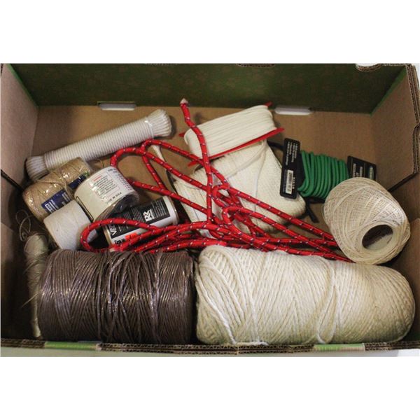 LOT OF STRING, TWINE & ROPE