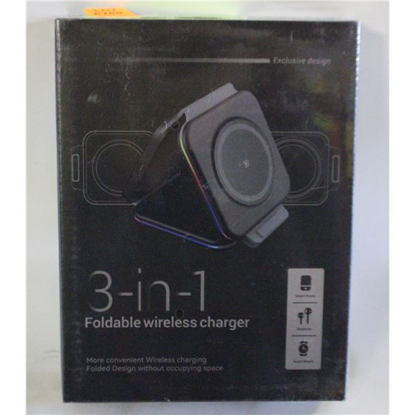 BRAND NEW SEALED 3 IN 1 FOLDABLE WIRELESS