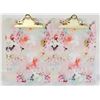 Image 1 : FLORAL CLIPBOARDS 2PC LOT