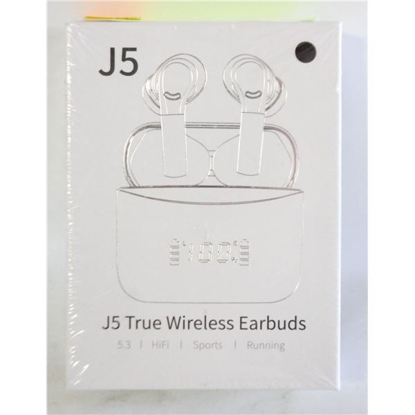 NEW SEALED J5 TRUE WIRELESS EARBUDS WITH