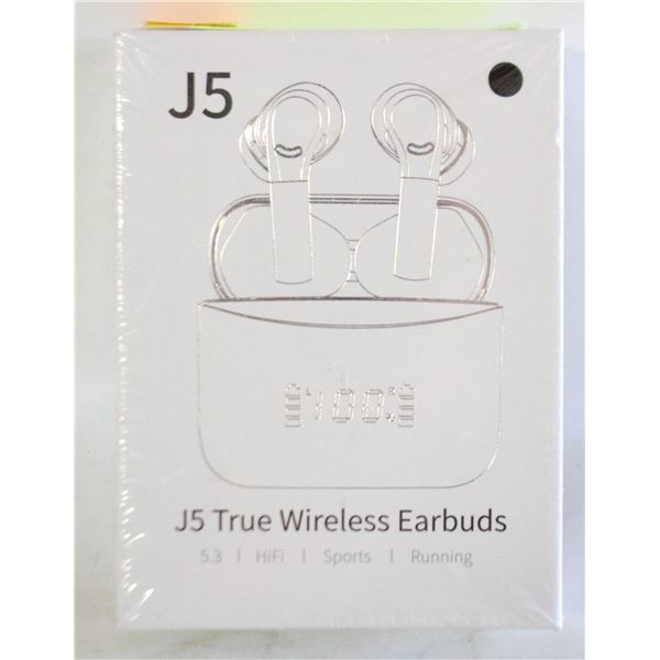 NEW SEALED J5 TRUE WIRELESS EARBUDS WITH