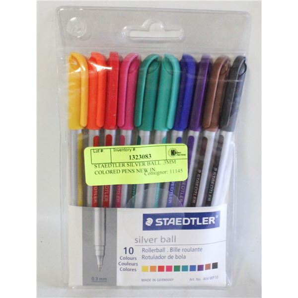STAEDTLER SILVER BALL .3MM COLORED PENS NEW IN