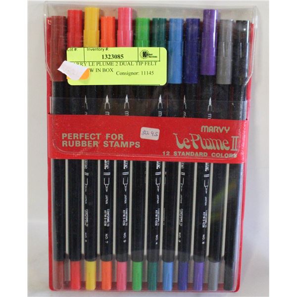 MARRY LE PLUME 2 DUAL TIP FELT PENS NEW IN BOX