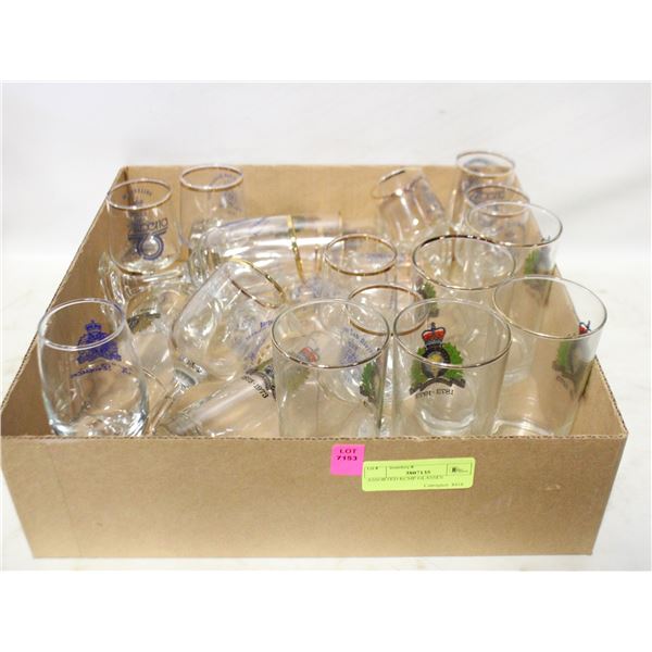 ASSORTED RCMP GLASSES