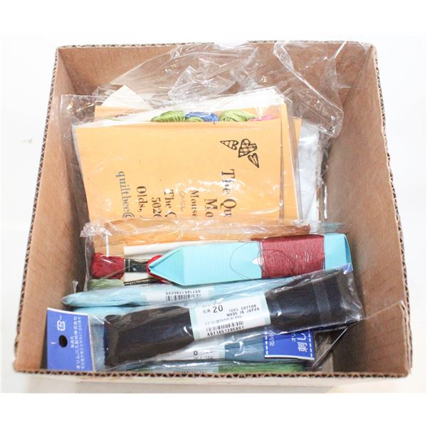 COTTON NEEDLEWORK THREAD BOX LOT