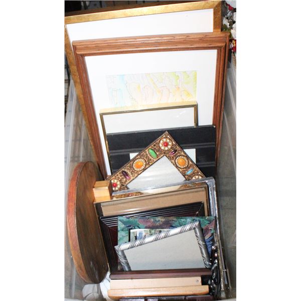 BIN OF FRAMES & ART - VINTAGE TO MODERN