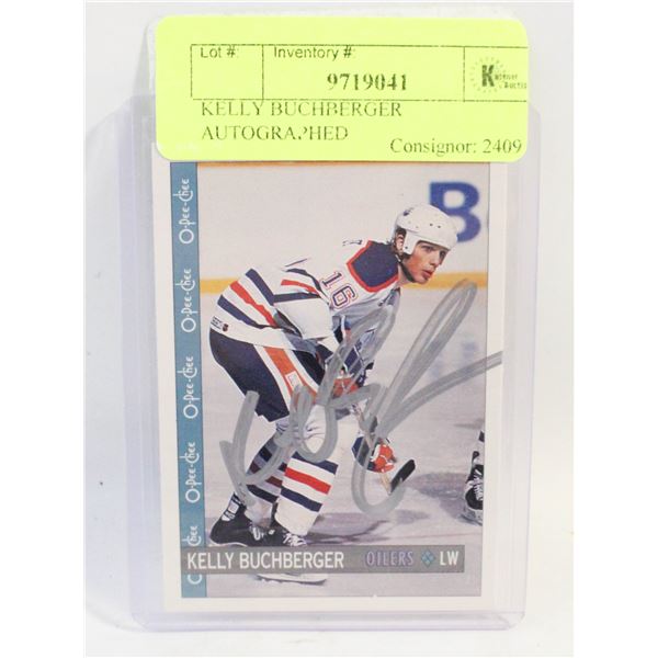 KELLY BUCHBERGER UNAUTHENTICATED AUTOGRAPHED