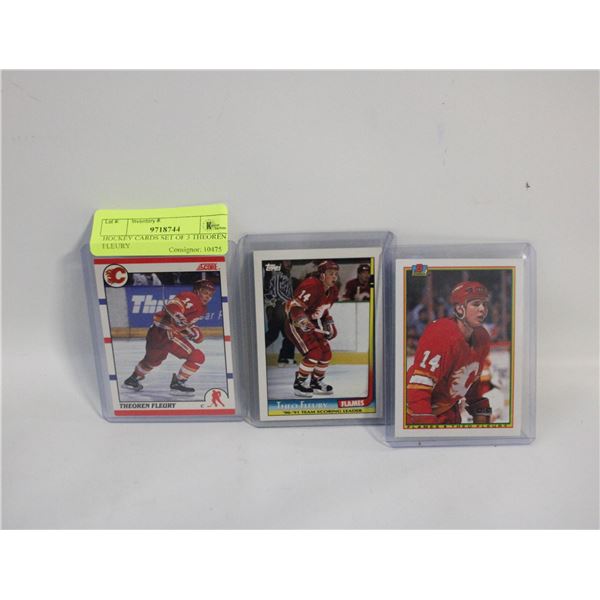 HOCKEY CARDS SET OF 3 THEOREN FLEURY
