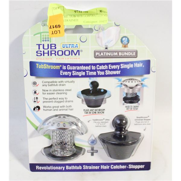 NEW THE TUB SHROOM BATHROOM HAIR STRAINER