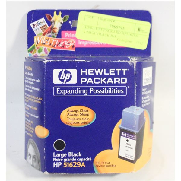 HEWLETT PACKARD HP51629A LARGE BLACK INK
