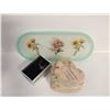 Image 1 : VTG. TULIP PORC. TB, FLORAL TRINK. DISH &