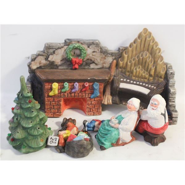 VTG. CERAMIC CHRISTMAS SCENE