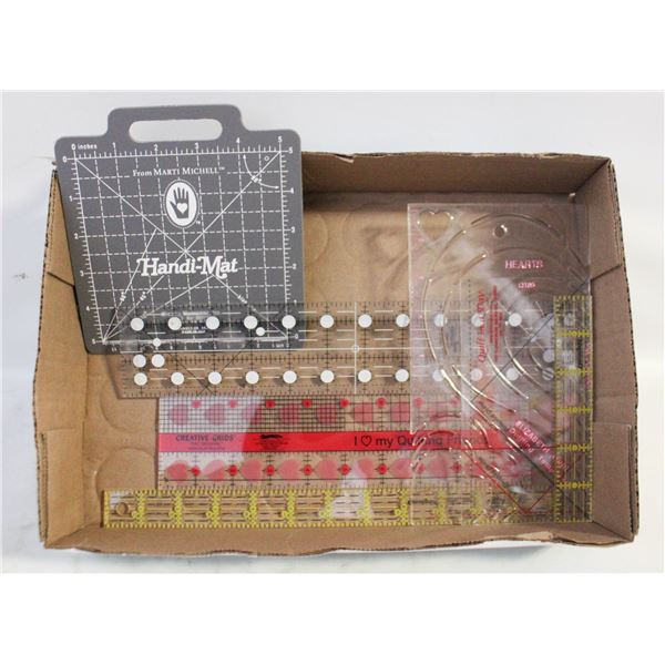 SEWING/QUILTING RULERS- ASSORTED