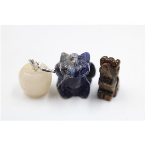 #256-NATURAL BLUE SPORT, TIGER EYE, CITRINE