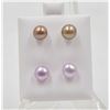Image 1 : #169-NATURAL AKOYA PEARL STUD EARRING 2PAIR