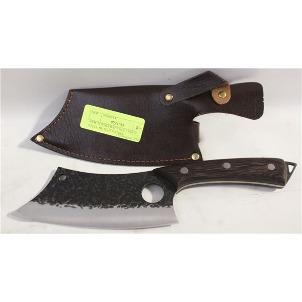 NEW FORGECRAFT HI-CARBON STEEL BUTCHER KNIFE