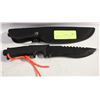 Image 1 : NEW BLACK STEEL SURVIVAL ARMY STYLE KNIFE