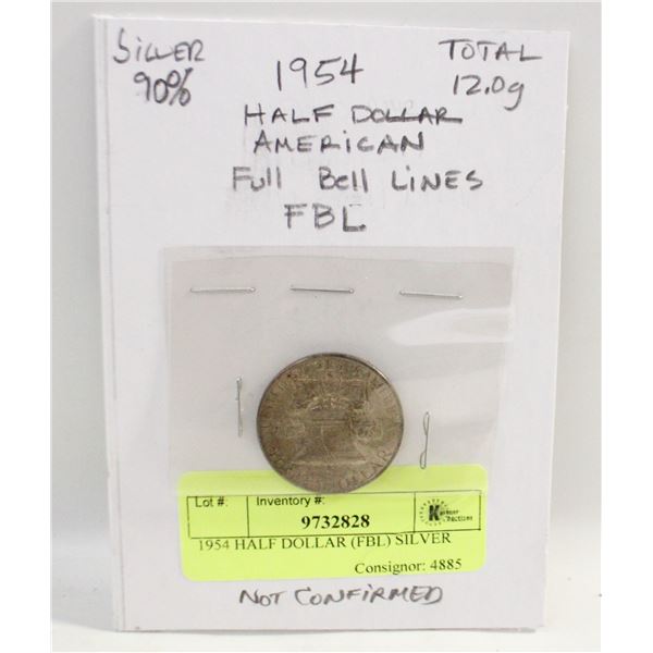 1954 HALF DOLLAR (FBL) SILVER