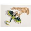 Image 1 : NEW CRYSTAL AQUA GREEN DRAGON NECKLACE