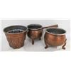 Image 1 : VINTAGE COPPER MILK & SUGAR POT WITH