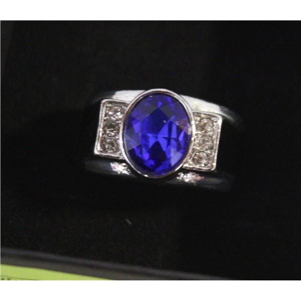 NEW BLUE SAPPHIRE STYLE MEN'S RING SZ 11