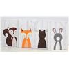 Image 1 : 4 WILDLIFE PICTURES ON CANVAS FOR CHILD'S