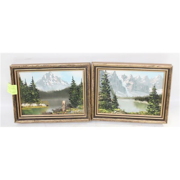 VINTAGE 2 ACRYLIC PAINTED PICTURES