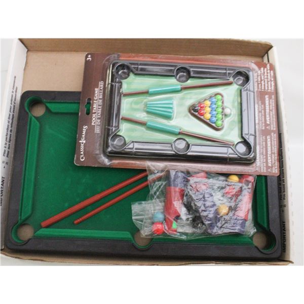 MINIATURE POOL TABLES