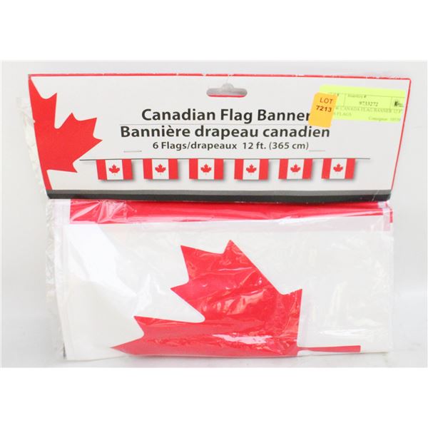 NEW CANADA FLAG BANNER 12 FT W/6 FLAGS