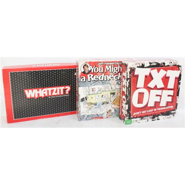 LOT OF BOARDGAMES - WHATZIT, TXT OFF,