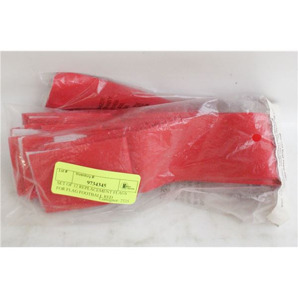 SET OF 12 REPLACEMENT FLAGS FOR FLAG FOOTBALL RED