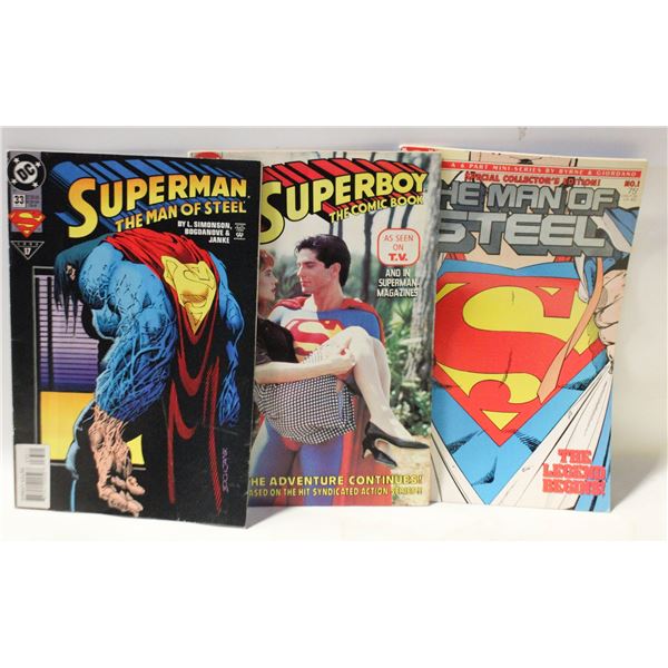 3 SUPERMAN COMICS
