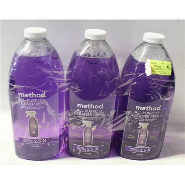 NEW 3 BOTTLES METHOD LAVENDER 2L ALL PURPOSE