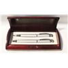 Image 1 : SATIN SILVER FINISH PEN SET IN