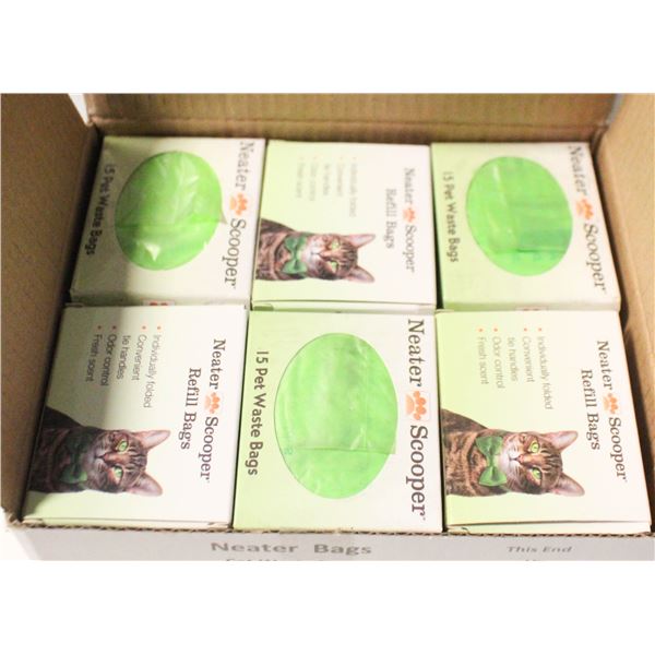 NEW 12 BOXES NEATER SCOOPER PET WASTE BAGS