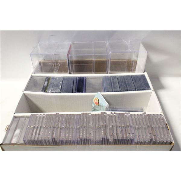 FLAT OF NEW COLLECTOR CARD HOLDERS.