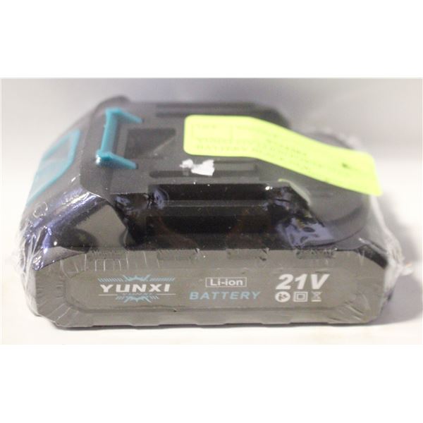 YUNXI 21V LI ION POWER TOOL BATTERY BLACK NEW