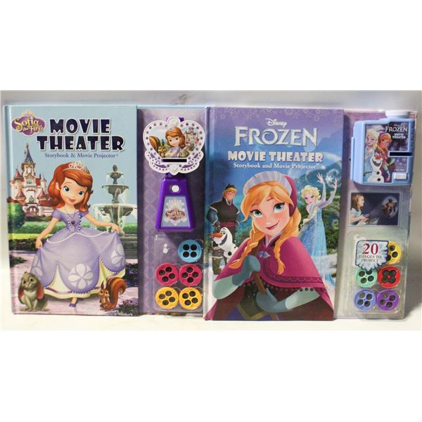2 DISNEY MOVIE PROJECTORS & 40 IMAGES IN