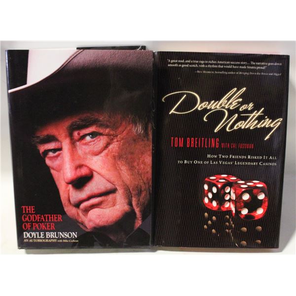 2 HARDCOVER POKER BOOKS.